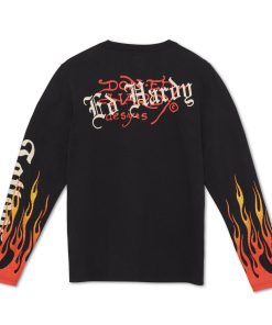 Alternative view of Limited Edition Rhinestone Fire Tiger Ls Tee