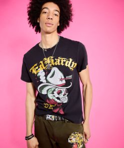 Alternative view of Cowboy Skull Throwback Rhinestone Tee