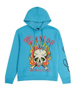 Flame Skull Hoodie - Jewel