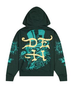 Alternative view of Fire Panther Rhinestone Boxy Fleece Hoodie