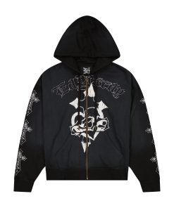 Crosses Boxy Zip Hoodie