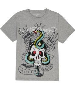 Rhinestone Skull Snake Tee