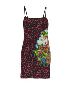 Cobra Roses Mesh Dress