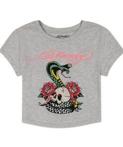Rose Cobra Rhinestone Baby Tee