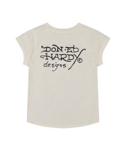 Alternative view of LKS Heart Rhinestone Cap Sleev Tee