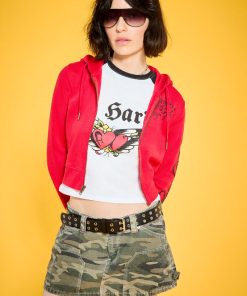 Alternative view of Heart Wings Raglan Cap Sleeve Tee