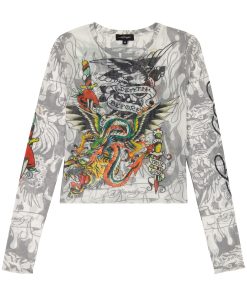 Mesh Layered Dragon Dagger Long Sleeve