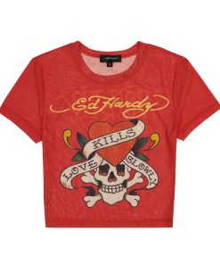 Mesh LKS Skull Baby Tee