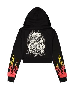 Alternative view of Tiger Flame Zip Front Hoodie