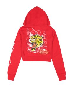 Alternative view of Tiger Mountain Zip Front Cropped Hoodie