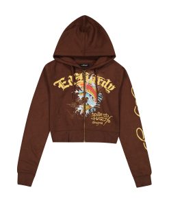 Koi Fish Y2K Zip Front Hoodie