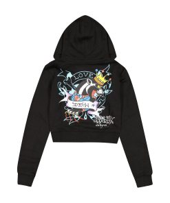Alternative view of Ice Flower Zip Front Hoodie