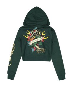 Alternative view of Sacred Heart Zip Front Rhinestone Hoodie