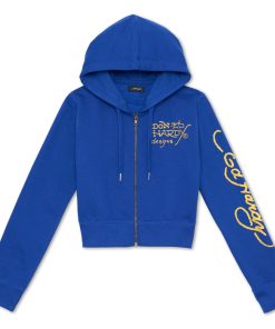 Tiger Lotus Cropped Hoodie