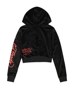 Alternative view of NYC Skull Y2K Velour Hoodie