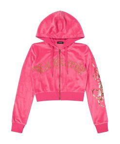 Tattoo Eagle Y2K Velour Hoodie