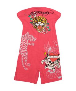 Tiger Skull Ribbed Tube Romper