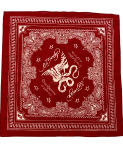 Eagle Snake Cotton Bandana - Red