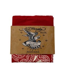 Alternative view of Eagle Snake Cotton Bandana - Red