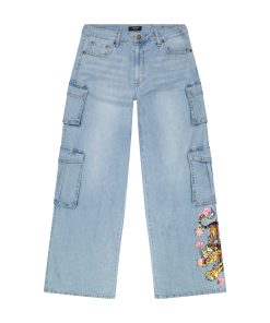 Tiger Flowers Cargo Jean